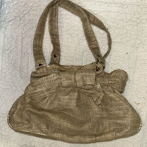 EXPRESS bag. Veryy good condition. Snap closure.  Tied bow around the top.